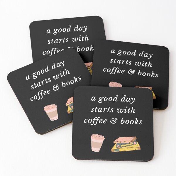 Item preview, a good day starts with coffee and books designed and sold by thestilishera.