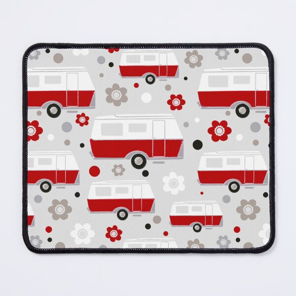 Item preview, Vintage Caravan in Red, White and Grey designed and sold by NattyDesigns.