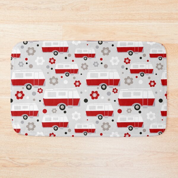 Item preview, Vintage Caravan in Red, White and Grey designed and sold by NattyDesigns.