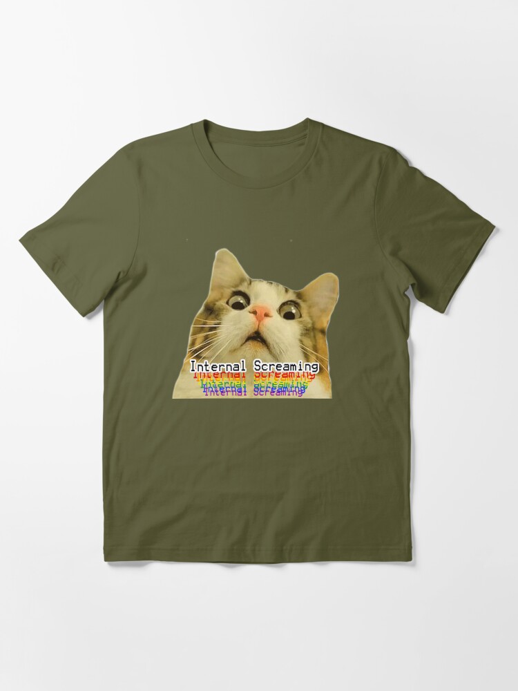 Screaming internally shop cat shirt