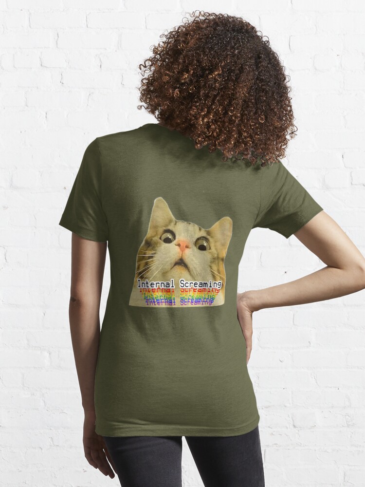 Screaming internally 2024 cat shirt