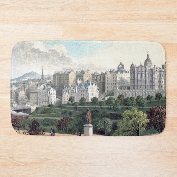 Item preview, Vintage Illustration of Edinburgh Old Town from Princes Street Gardens designed and sold by yourscotland.