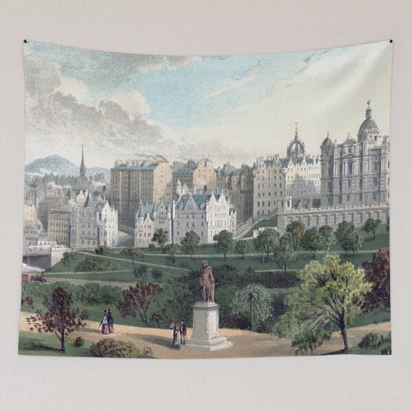 Item preview, Vintage Illustration of Edinburgh Old Town from Princes Street Gardens designed and sold by yourscotland.