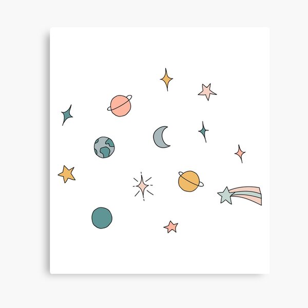 Pastel Space Aesthetic Sticker Pack Canvas Print for Sale by MaPetiteFleur