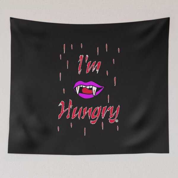 Item preview, I'm Hungry - Halloween Theme Design - Luscious Vampire Bloody Lips designed and sold by ThisNThatImages.