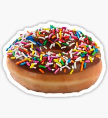 Chocolate Glazed Donut With Sprinkles Sticker