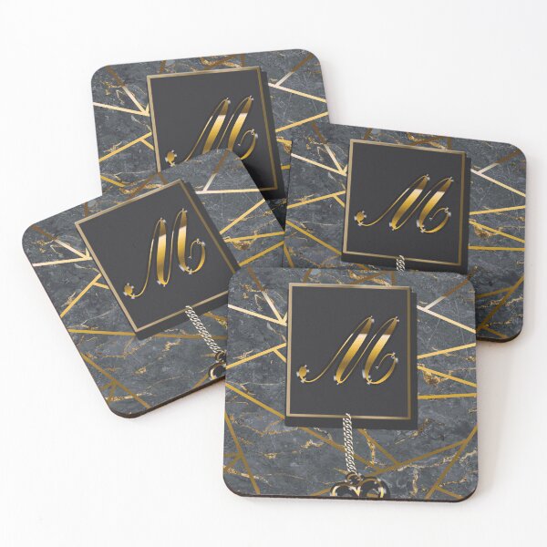 Item preview, Marble Mosaic Golden Monogram M designed and sold by antarte99.