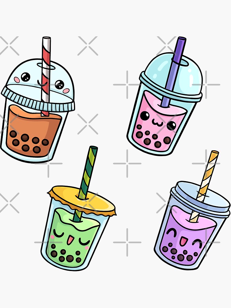 Mini Boba Drink Stickers