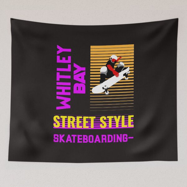 Item preview, Whitley Bay Street Style Skateboarding Skater (no border) designed and sold by MerchByCraig.