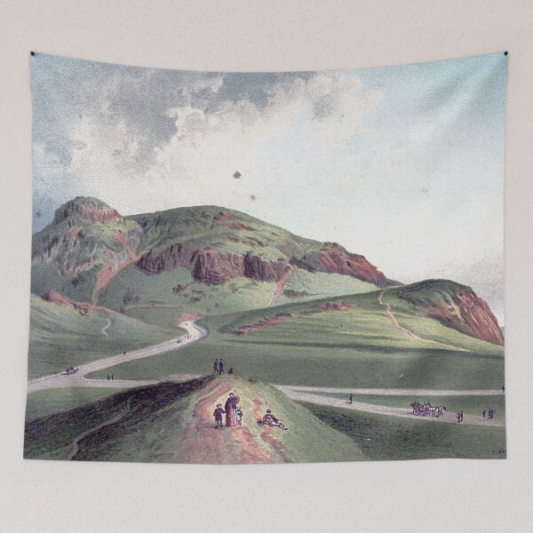 Item preview, Vintage Illustration of Arthurs Seat from St Leonard's, Edinburgh designed and sold by yourscotland.