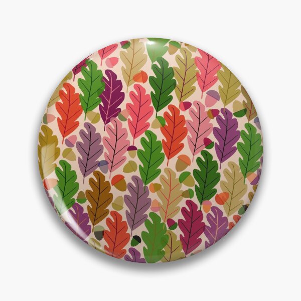 Item preview, Oak leaves with acorns, jewel tones designed and sold by Palifino.