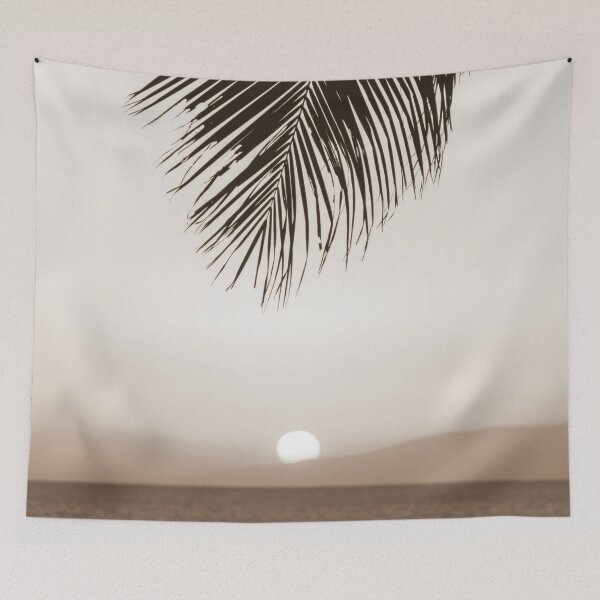 Item preview, Tropical, Palm Leaves, Palm Trees, Summer, Sky, Sunset designed and sold by Magic Love Art Print.