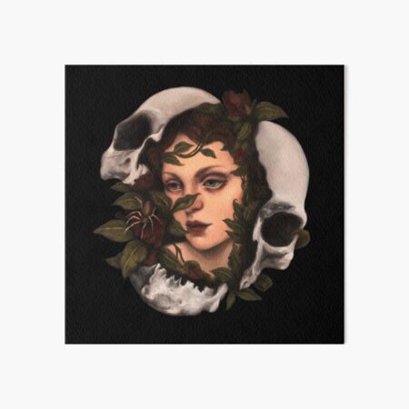 Resurgence 1 Dark Surreal Portrait Skull Oil Painting Art Board Print