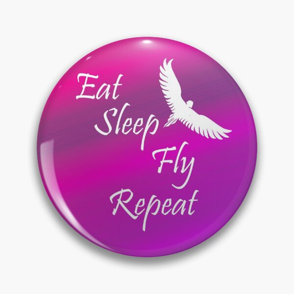Item preview, Eat Sleep & Fly into the purple/pink Sky design designed and sold by MystixJack.