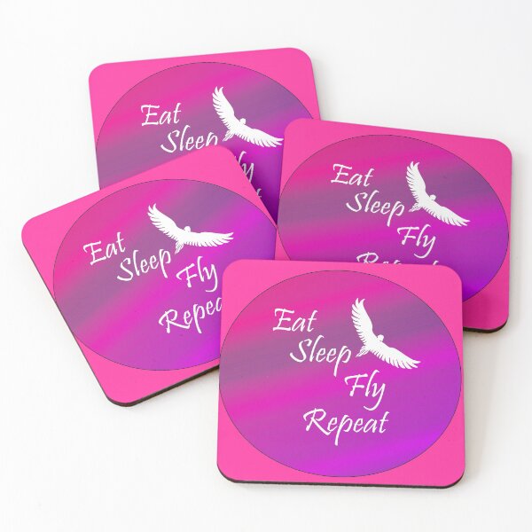 Item preview, Eat Sleep & Fly into the purple/pink Sky design designed and sold by MystixJack.
