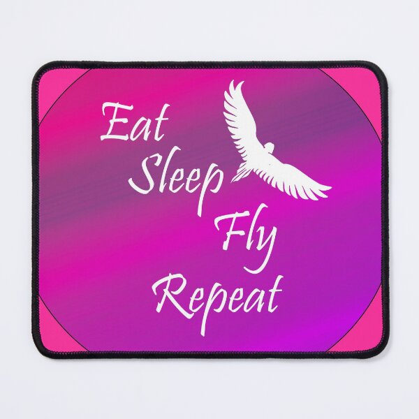 Item preview, Eat Sleep & Fly into the purple/pink Sky design designed and sold by MystixJack.