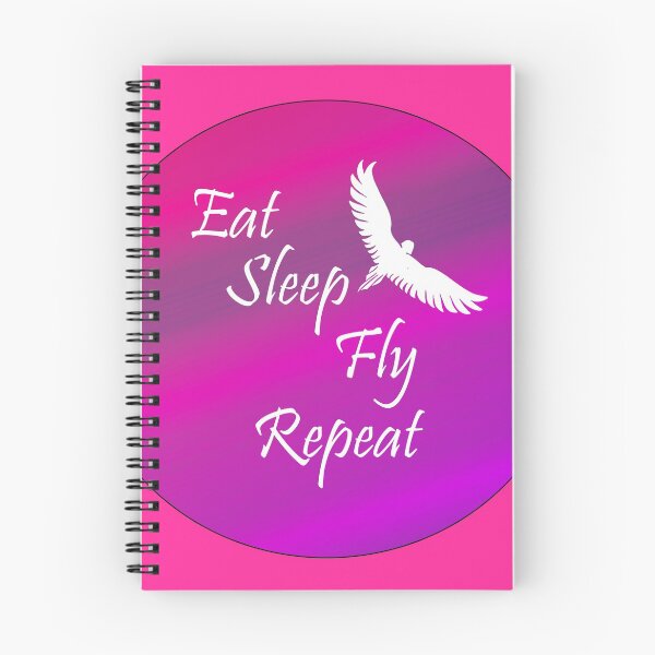 Item preview, Eat Sleep & Fly into the purple/pink Sky design designed and sold by MystixJack.