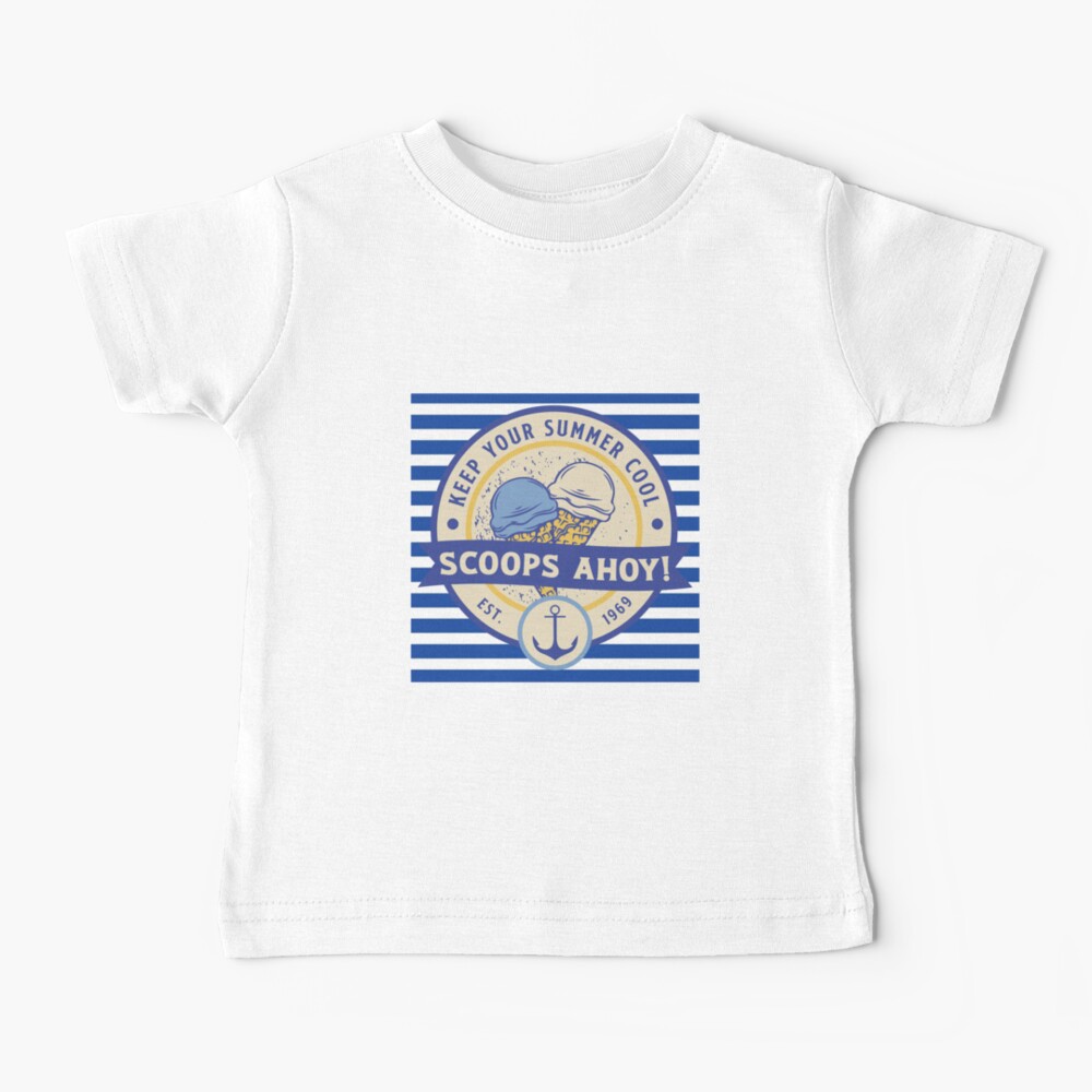 Scoops ahoy- striped  Baby T-Shirt