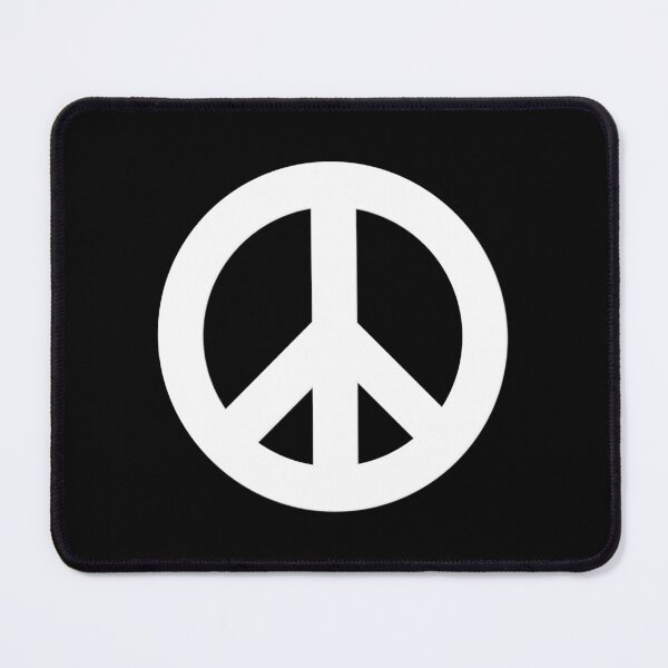 Item preview, White on Black CND Peace Symbol designed and sold by podartist.
