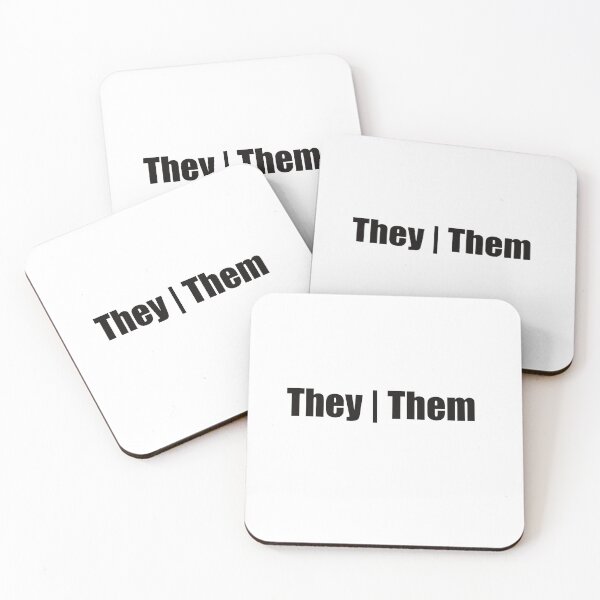 Item preview, They/Them Pronouns Slogan Statement designed and sold by WeArePiper.