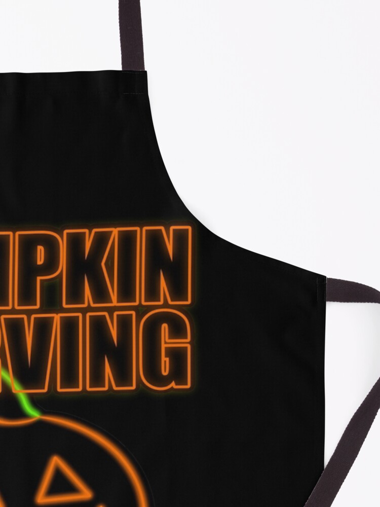 Alternate view of Pumpkin Carving Crew Orange Neon Glow Apron