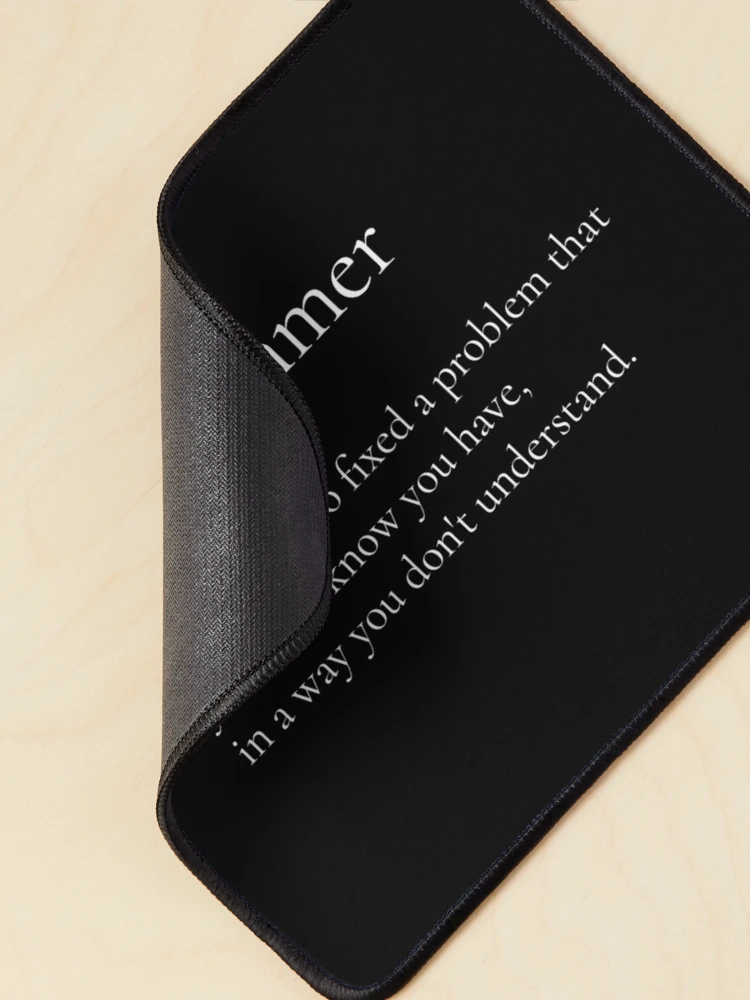 Thumbnail 2 of 5, Mouse Pad, Computer Geek Programmer Perfect Definition designed and sold by ComputerGeeksTs.