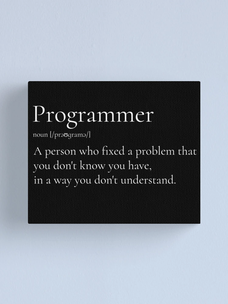 Thumbnail 1 of 3, Canvas Print, Computer Geek Programmer Perfect Definition designed and sold by ComputerGeeksTs.