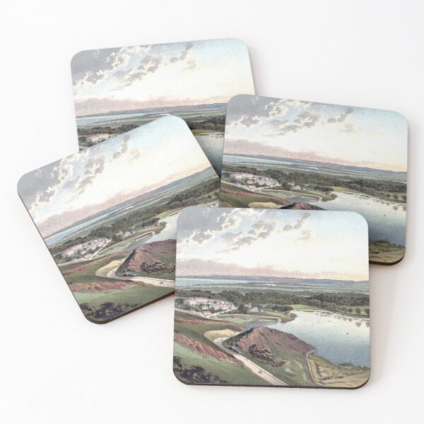 Item preview, Vintage Illustration of Duddingston Loch from The Queen's Drive, Edinburgh designed and sold by yourscotland.