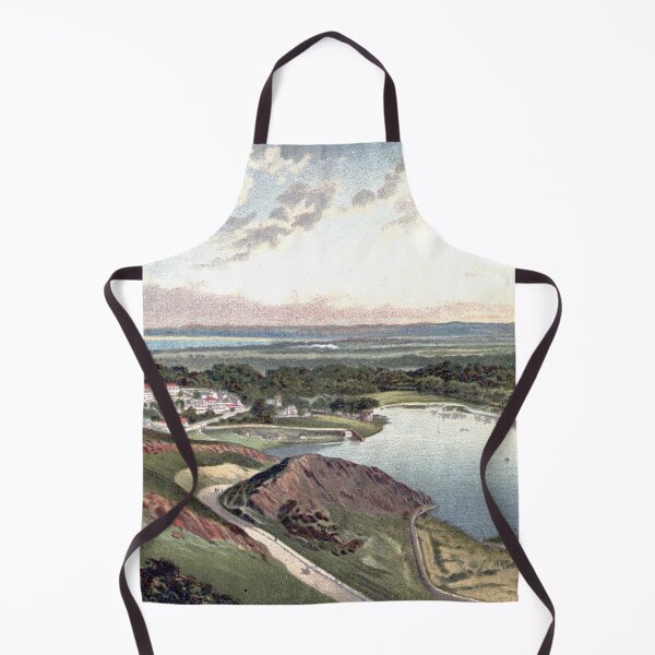 Item preview, Vintage Illustration of Duddingston Loch from The Queen's Drive, Edinburgh designed and sold by yourscotland.