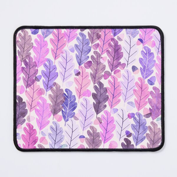 Item preview, Oak leaves with acorns, pink and violet gouache painted designed and sold by Palifino.