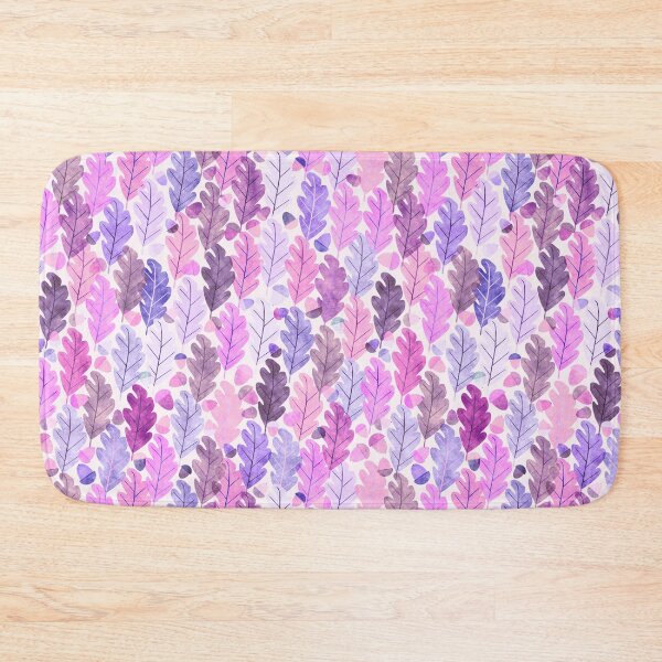 Item preview, Oak leaves with acorns, pink and violet gouache painted designed and sold by Palifino.