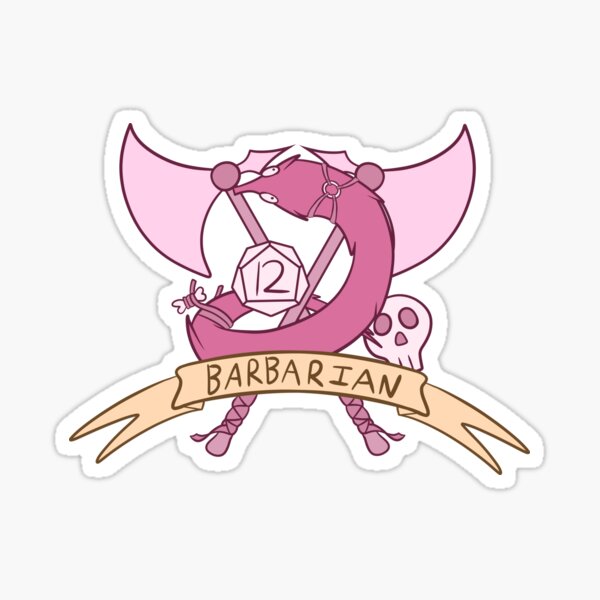Worm on a String Classes - Barbarian Sticker