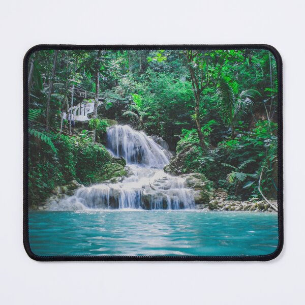 Item preview, Natural greenery waterfall blue lake water Peaceful place designed and sold by Goozy Outfits.