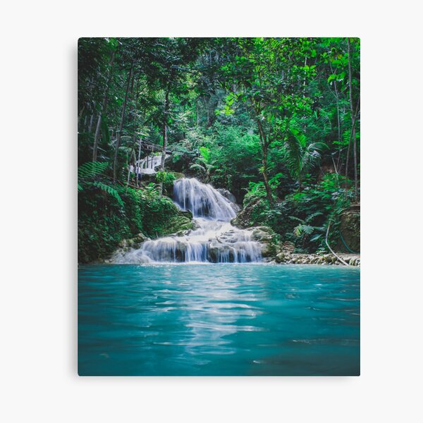 Item preview, Natural greenery waterfall blue lake water Peaceful place designed and sold by Goozy Outfits.