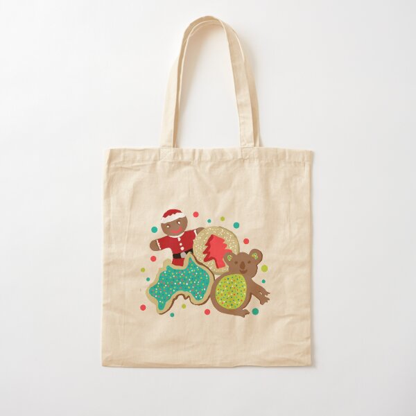Christmas cookies with Koala, gingerbread man, Australia shape and christmas tree Cotton Tote Bag