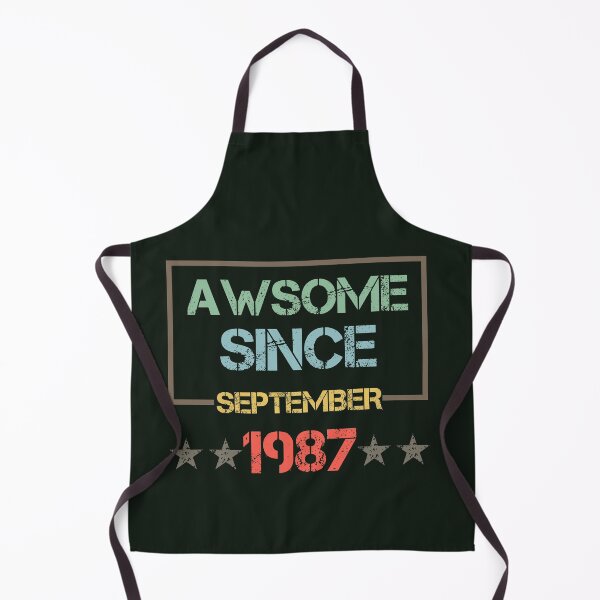 Item preview, Awesome Since September 1987,Funny Birthday Gift Idea for ,Mother's Day,Father's Day,Girlfriend,Boyfriend,Woman,Man,Old 1987,Retro Vintage illustration and Design. designed and sold by Simo-One.
