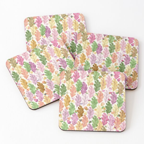 Item preview, Oak leaves with acorns, pastel gouache painted designed and sold by Palifino.