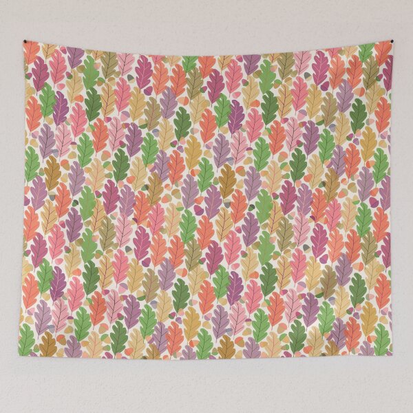 Item preview, Oak leaves with acorns, soft fall colors designed and sold by Palifino.