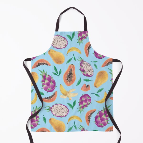 Item preview, Tropical fruit pattern, blue background designed and sold by adrstefanska.