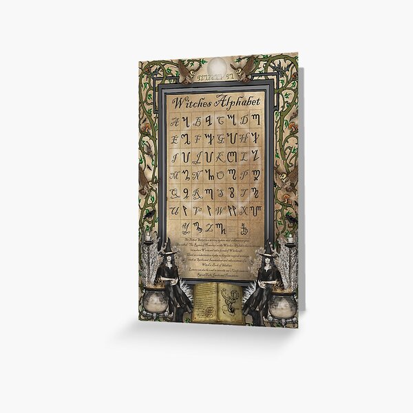 "Witches Alphabet" Greeting Card For Sale By Magicalartz | Redbubble