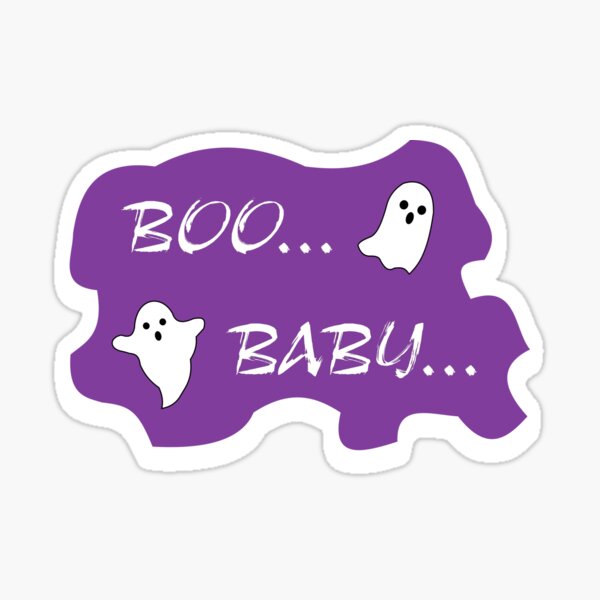 Item preview, Boo...Baby... - Halloween Theme Design - Cute Little Ghosts on Purple BG designed and sold by ThisNThatImages.