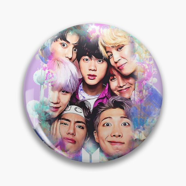 Item preview, BTS all together colorful art  designed and sold by Lajibolalaa.