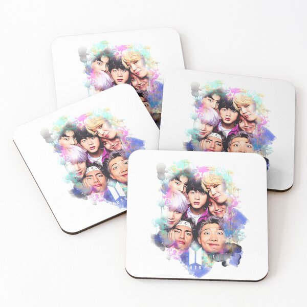 Item preview, BTS all together colorful art  designed and sold by Lajibolalaa.
