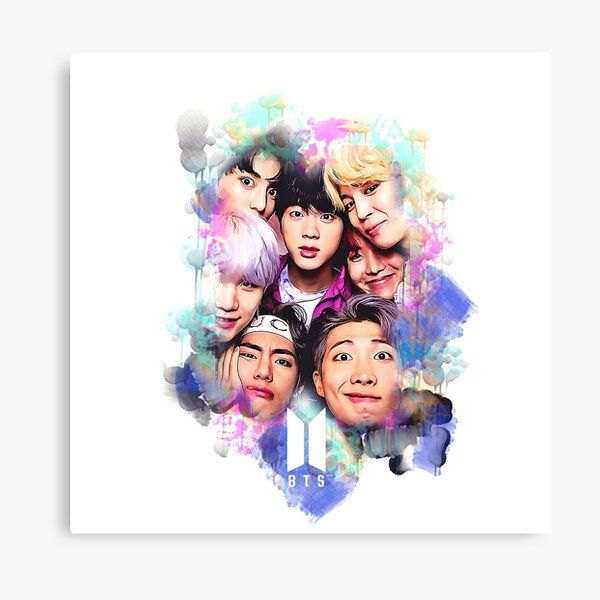 Artikel-Vorschau von BTS alle zusammen bunte Kunst, designt und verkauft von Lajibolalaa.
