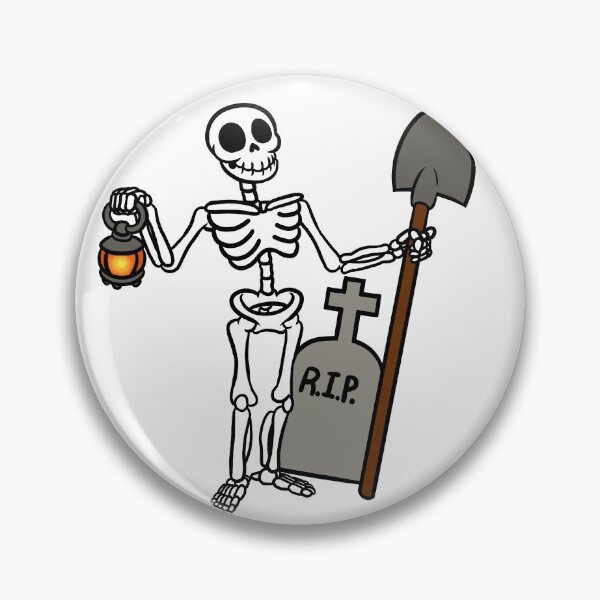 Item preview, Cute Cartoon Gravedigger Skeleton designed and sold by ThatRadFailure.
