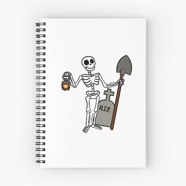 Item preview, Cute Cartoon Gravedigger Skeleton designed and sold by ThatRadFailure.