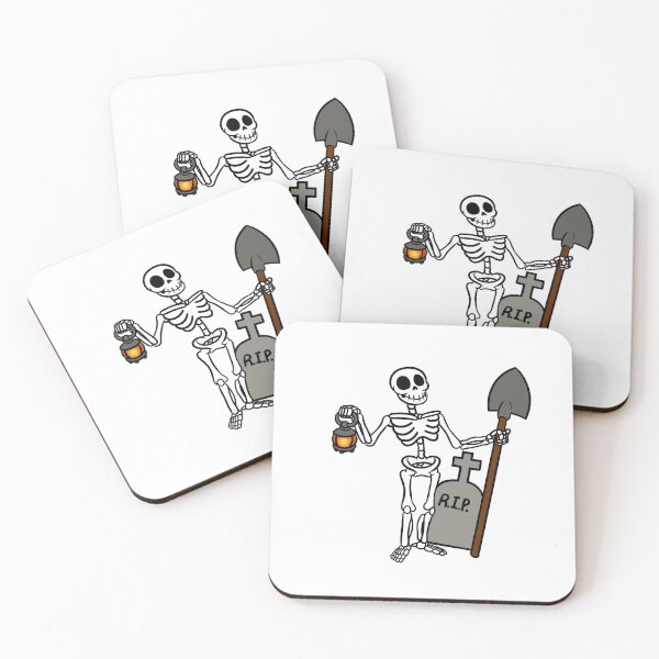 Item preview, Cute Cartoon Gravedigger Skeleton designed and sold by ThatRadFailure.