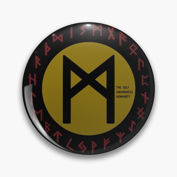 Item preview, Yellow Mannaz Elder Futhark Rune | Viking | Pagan Symbol designed and sold by Depic Spirit.