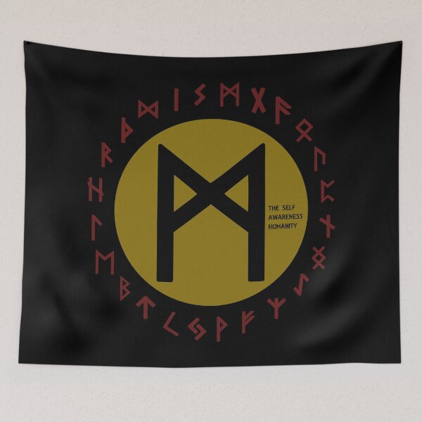 Item preview, Yellow Mannaz Elder Futhark Rune | Viking | Pagan Symbol designed and sold by Depic Spirit.