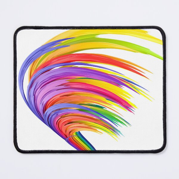 Item preview, Rainbow abstract twisted brush stroke. Bright curl, artistic spiral. designed and sold by tatkhagata.